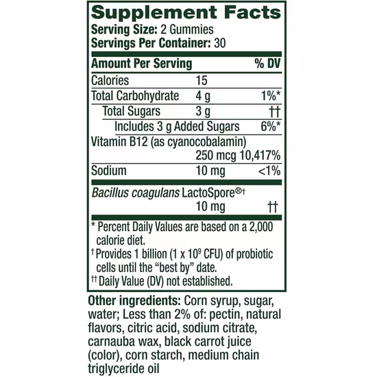 Integratori alimentari di vitamina B12 99% 1% per ingredienti alimentari